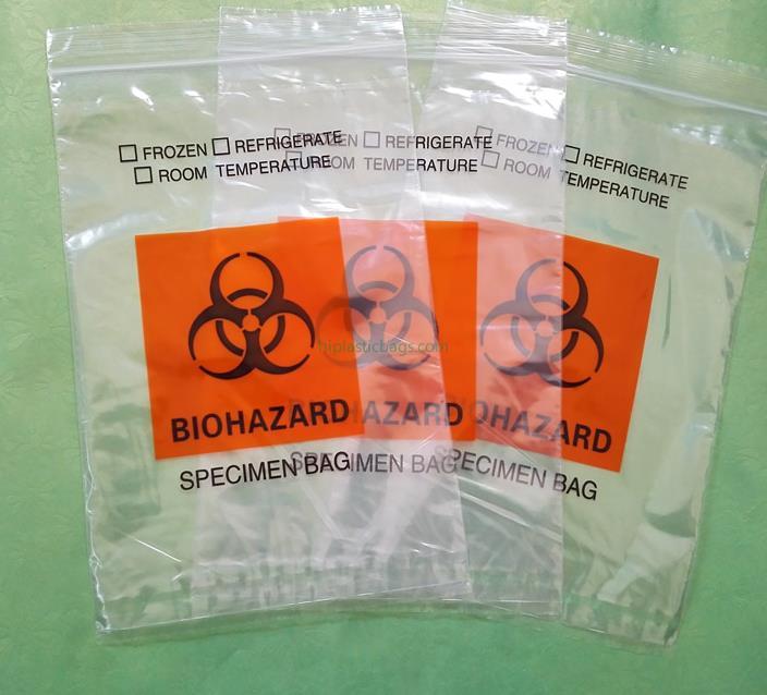 LDPE custom Biohazard specimen zipper bag A2